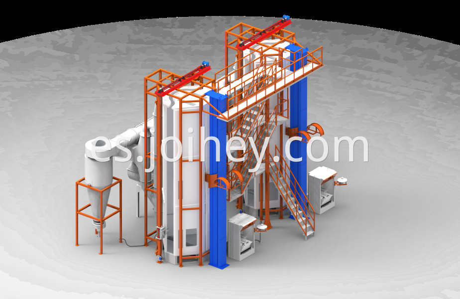 Aluminum profile powder coating booth